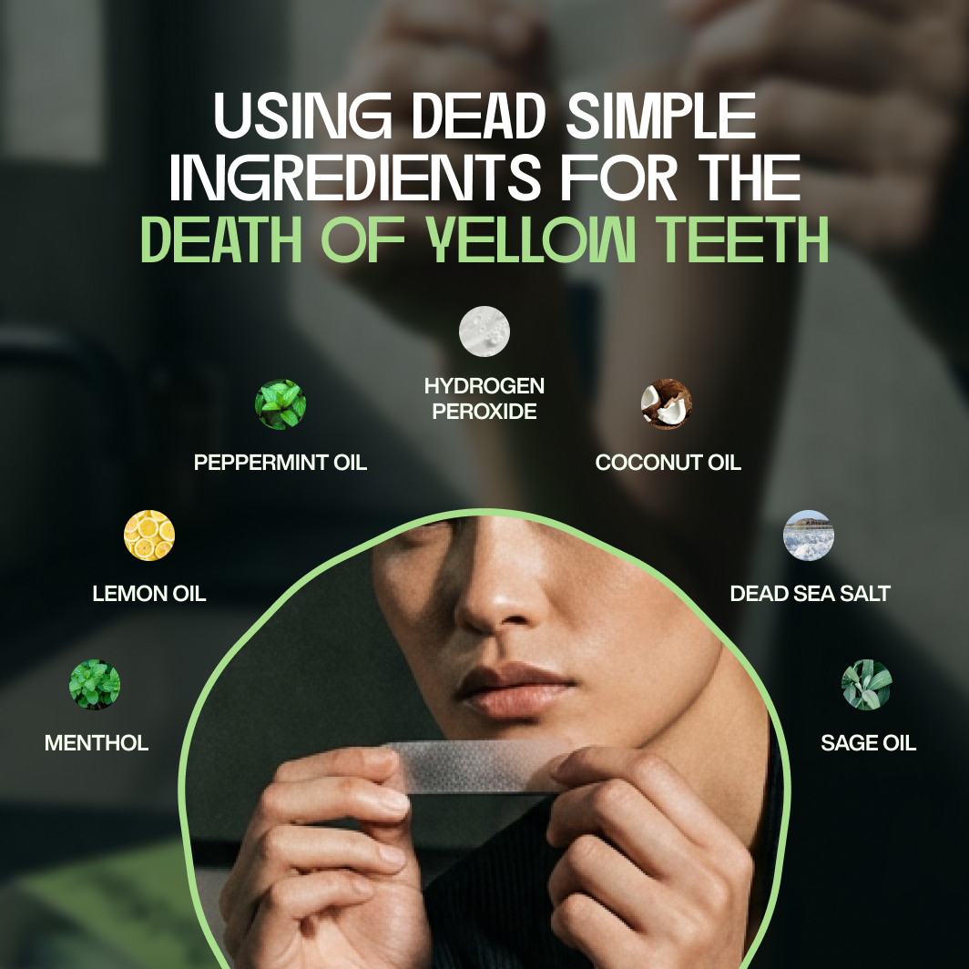 Dead Simple Teeth Whitening Strips – 14 Treatments, Enamel-Safe Whitening for Convenient at-Home Stain Removal - Suitable for Sensitive Teeth